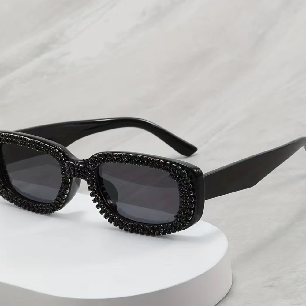 Black Rhinestone Sunglasses
